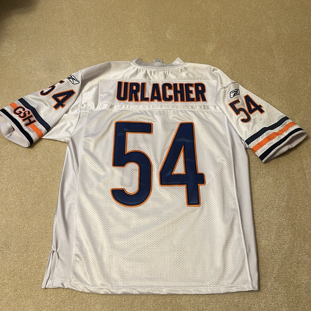 NFL Onfield Reebok #54 Chicsgo Bears Urlacker embroidered captains jersey